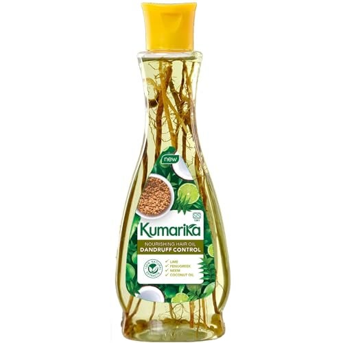 Kumarika Nourishing Hair Oil Dandruff Control - For Anti dandruff scalp treatment hair oil for dry damaged hair. 100% Natural extracts, for dry itchy scalp with dandruff, 7 oz - Image 1