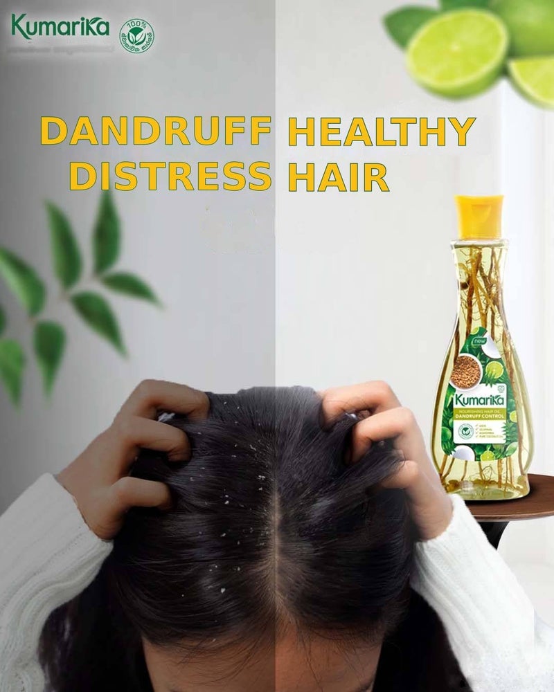 Kumarika Nourishing Hair Oil Dandruff Control - For Anti dandruff scalp treatment hair oil for dry damaged hair. 100% Natural extracts, for dry itchy scalp with dandruff, 7 oz - Image 3