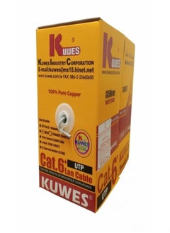 Kuwes Cat6 UTP Network Cable Roll 305M 23Awg Grey