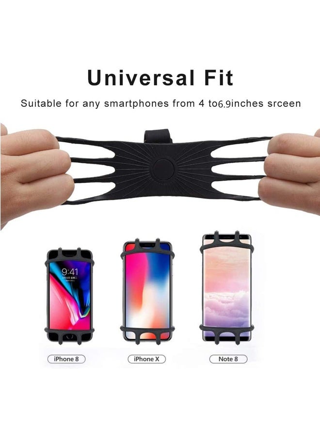 Black silicone bicycle phone holder, smartphone handlebar holder, easy to install, adjustable - Image 4