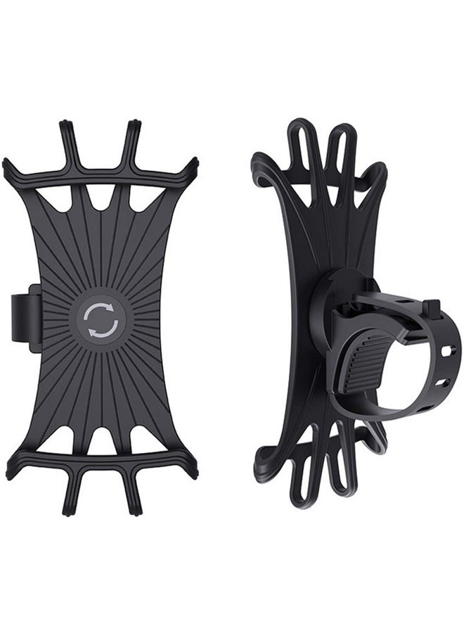 Black silicone bicycle phone holder, smartphone handlebar holder, easy to install, adjustable - Image 3