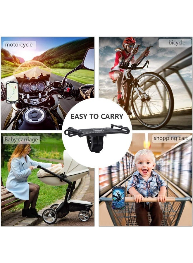 Black silicone bicycle phone holder, smartphone handlebar holder, easy to install, adjustable - Image 5