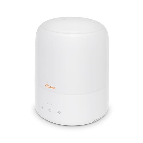 Crane Top Fill Mini Humidifier for Bedroom and Nursery 3-In-1 Essential Oil Diffuser Sleep Light 0.5 Gallon Baby Humidifier - Image 2
