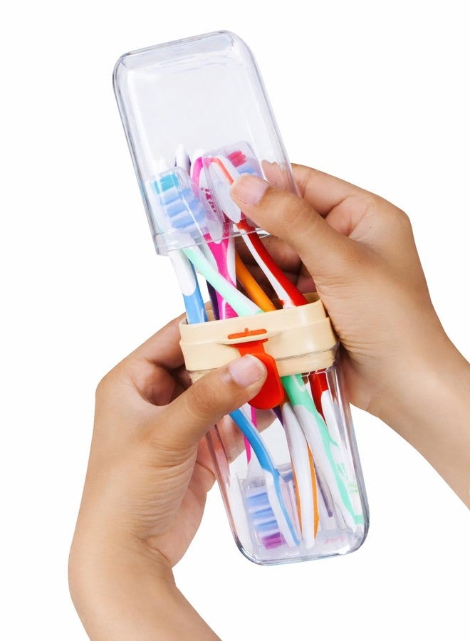 MAXI Expert Soft Bristles Toothbrush with Cap & Toothbrush Container for Travel, Deep Cleaning Oral Care, Hygienic Storage Cover Case | Multicolor Pack of 6 - Image 5