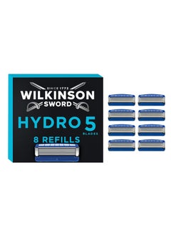 WILKINSON Wilkinson Sword Hydro 5 Skin Protection Regular  Razor Blades for Men Blue Pack of 8 