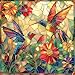 MINIWAN Stained Glass Flower Bird Puzzles for Adults 500 Pieces Colorful Mosaic Hummingbird Jigsaw Puzzles 500 Pieces with Letters on Back Hard Impossible Difficult Challenging Family Puzzle 20X20 - Image 2