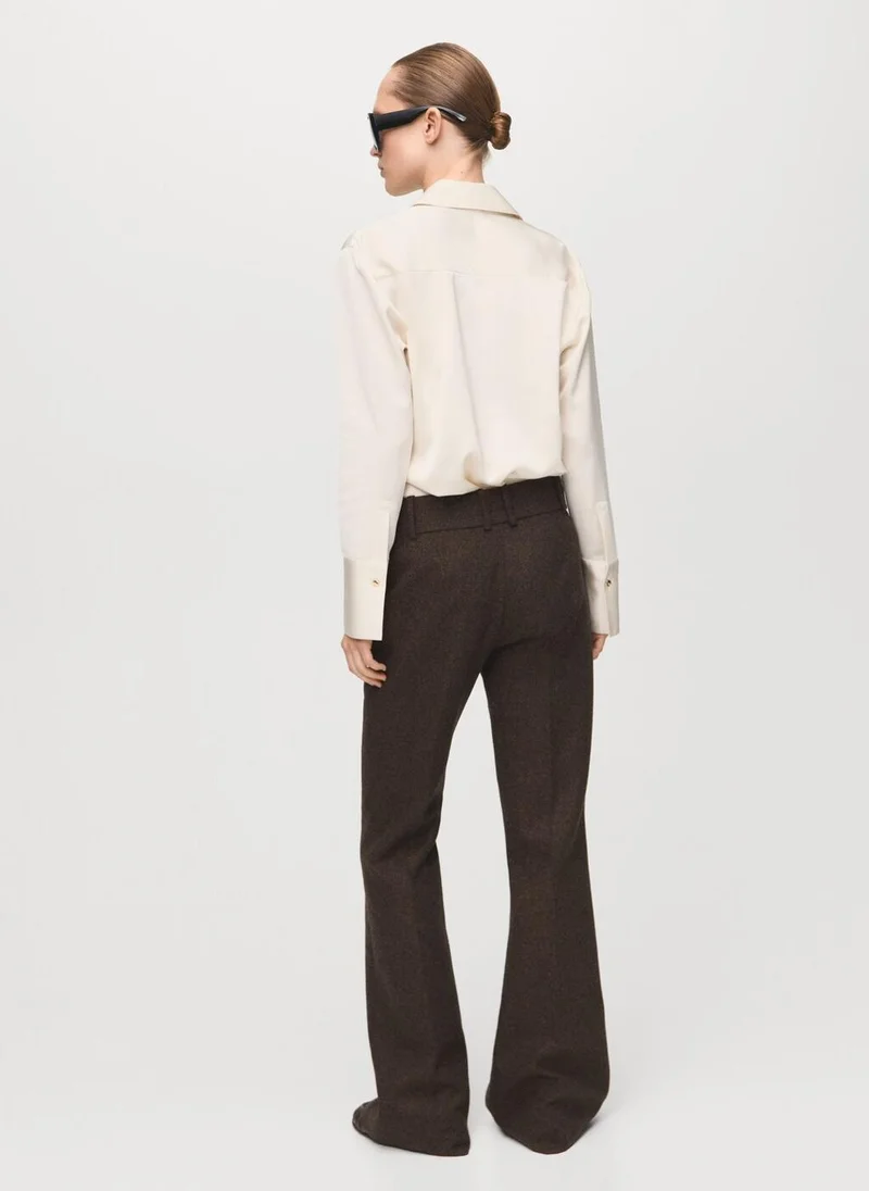 مانجو قميص ساتان انسيابي