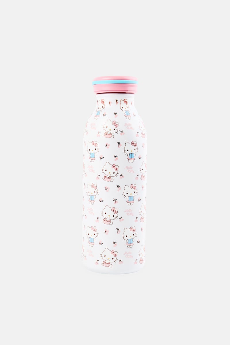 Sanrio Hello Kitty Stainless Steel Water Bottle With Stopper 500 ml, Light Pink - Image 1