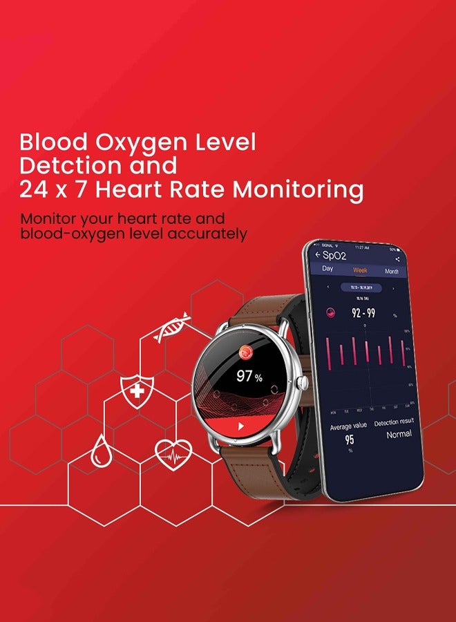 SEEKEN Gravity 132 Smartwatch - Grey | HD Display | Compatible with Iphone and Samsung | IP68 Water Resistant | Long Battery Life | Premium Design | High-Quality. - Image 3