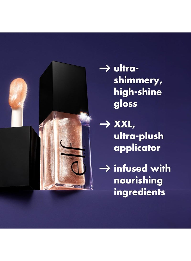 elf glow reviver lip oil citrine gleam nourishing hydrating high shine sheer color minty scent non sticky .Opal-ogy Tour - Image 3