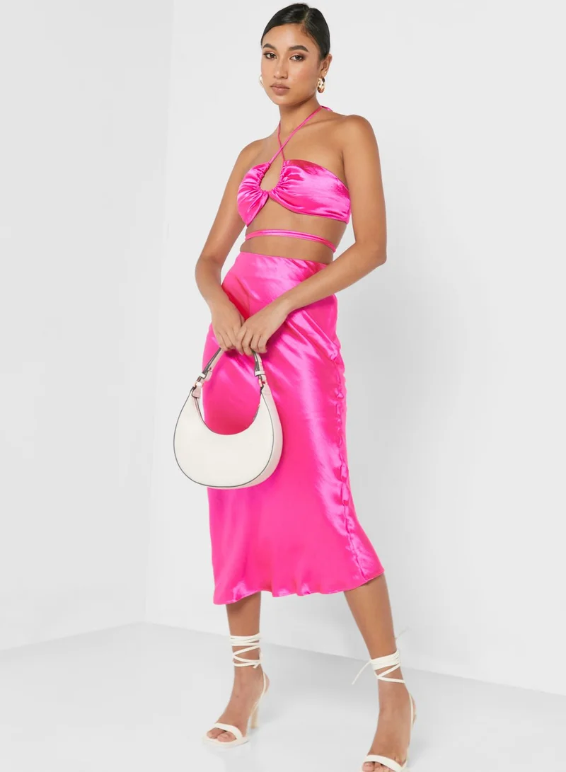 TOPSHOP Halter Neck Crop Top