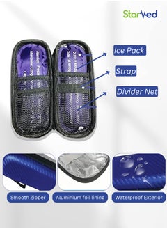 STARMED Diabetic Bag,Insul;in Travel Case, Portable Insulin Cooling Bag with 2 Ice Packs Insulated Storage Bag Diabetic Supplies for Insulin Pen Storage, Insulin Medicine  - Image 2