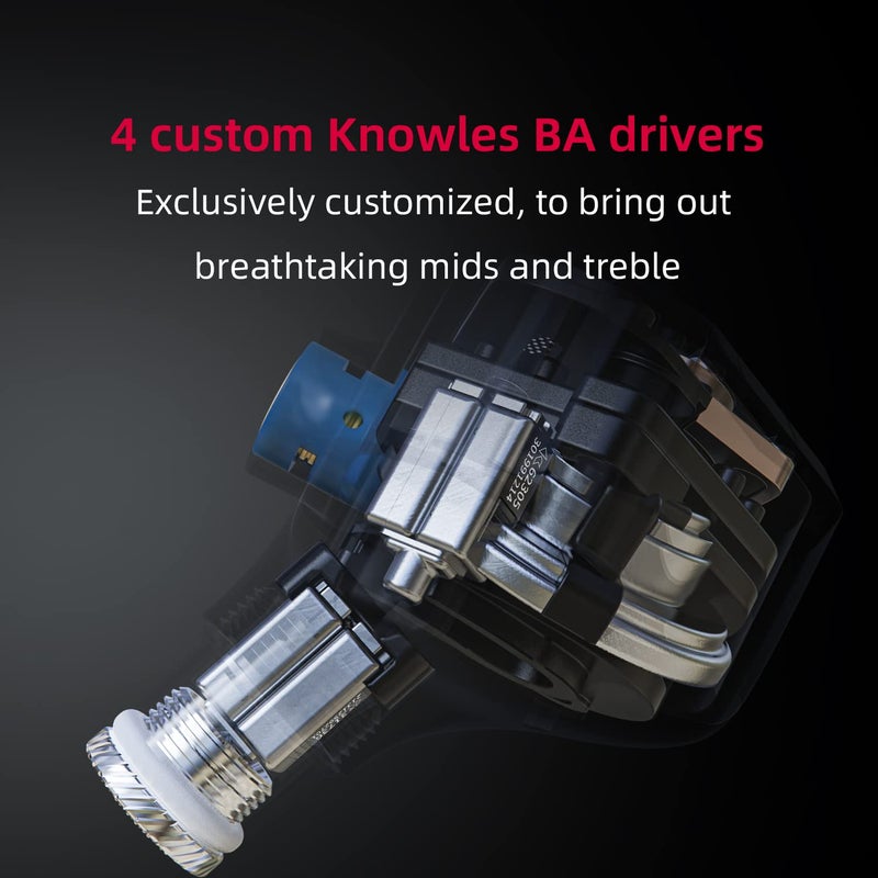 FIIO FH7S in-Ear Earphones High-Performance 1DD+4BA Hybrid Technology IEM Earbuds with 3.5/4.4mm Plug - Image 4