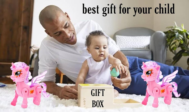 MOPANIRAJ Premium Battery Operated Walking Leash Unicorn | Dancing Glowing Musical Toy with Flashing LED Lights and Music | Unicorn for Kids 3+ Years | Girls Birthday Gift - Image 4