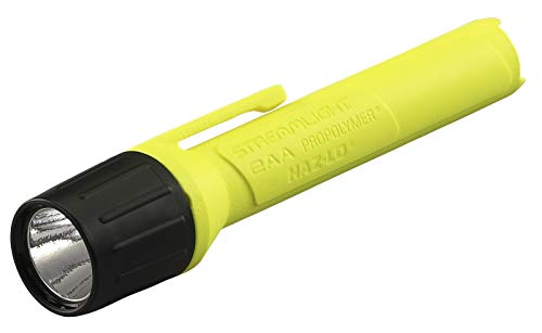 Streamlight 67101 2AA ProPolymer HAZLO 65Lumen 2300Candela Intrinsically Safe LED Flashlight with 2 x Alkaline Batteries HiViz Yellow Clear Retail Packaging - Image 1