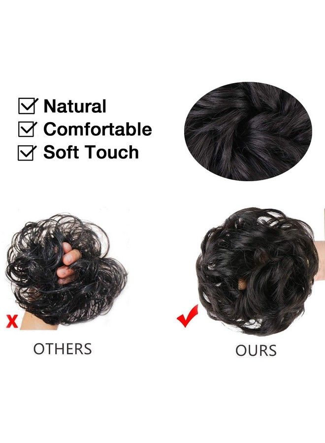 MORICA 1Pcs Messy Hair Bun Hair Scrunchies Extension Curly Wavy Messy Synthetic Chignon For Women Updo Hairpiece - Image 5