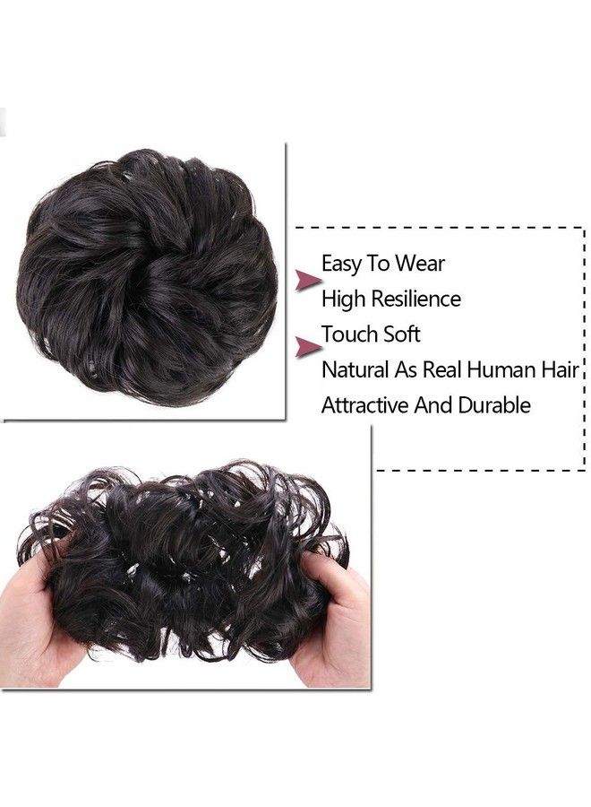 MORICA 1Pcs Messy Hair Bun Hair Scrunchies Extension Curly Wavy Messy Synthetic Chignon For Women Updo Hairpiece - Image 4