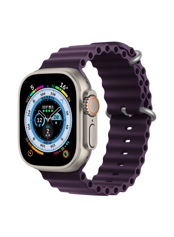 Apple Ocean Strap For Applewatch8/7/se/ultra Sports Two-tone Silicone Iwatch Strap 
