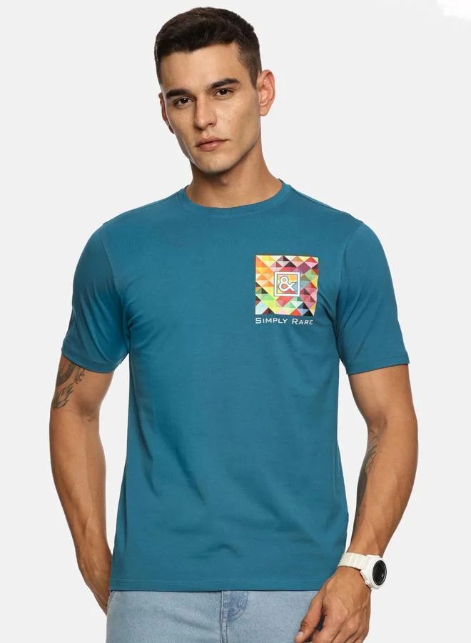 Simple And Rare Men Printed Crew Neck T-Shirt