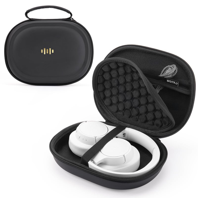 SQERO Headphone Case Hard Shell for Bose Quietcomfort/Skullcandy/JBL Tune 720BT/520BT/510BT/Live 770NC/460NC, Super-Slim Upgrade PU Pocket Over-Ear Headset Universal Portable Travel Organizer Bag - Image 1