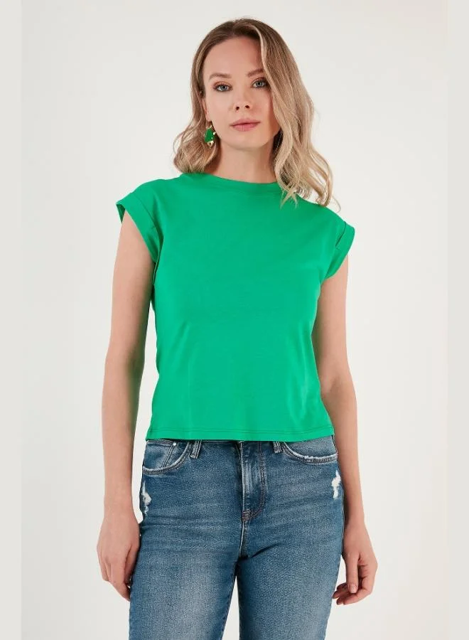 Lela Lela Crew Neck 100% Cotton Basic T-Shirt Women's T-Shirt 5864121