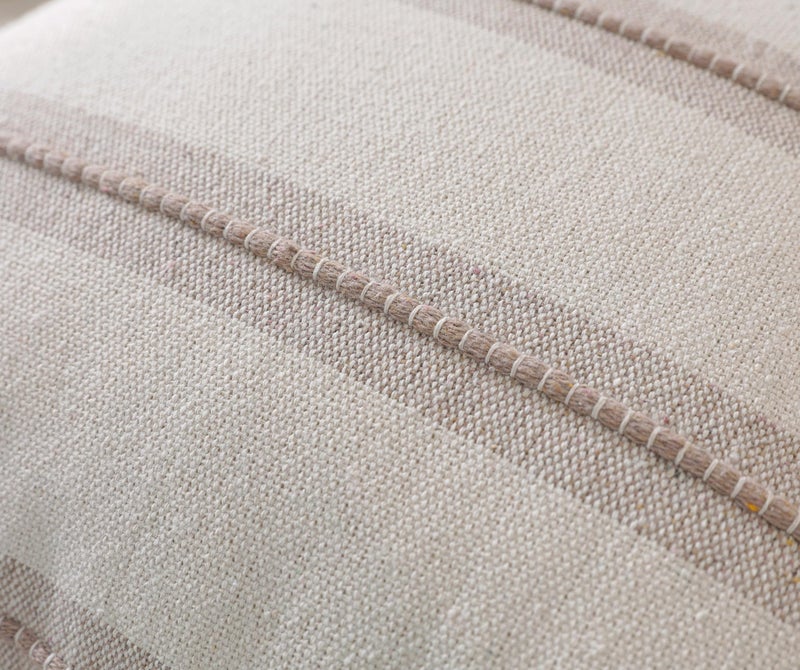 Cethom Boho Throw Pillow Covers 20x20 Set of 2, Taupe Striped Decorative Pillow Cases for Couch Chair Bed, Textured Farmhouse Modern Accent Cushion Covers for Living Room Bedroom Sofa Home Decor - Image 4