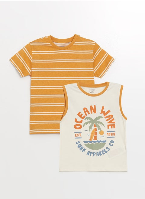 Crew Neck Baby Boy Set of 2 Summer