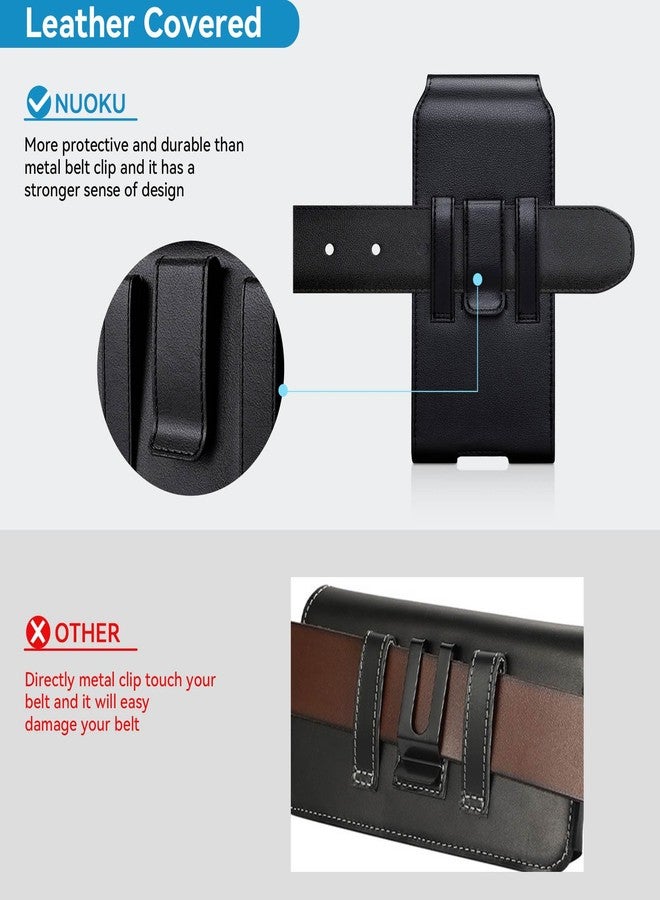 nuoku Phone Holster for Men Belt with Card Holder for iPhone Air 17/16/15/14/13/12/11 Pro Max, Cell Phone Belt Holder for Men Compatible with Samsung Galaxy S25, S24, S23 A54 A53 A52 (Black) - Image 5