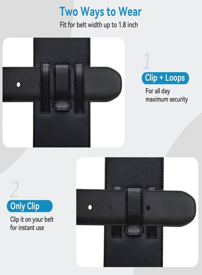 nuoku Phone Holster for Men Belt with Card Holder for iPhone Air 17/16/15/14/13/12/11 Pro Max, Cell Phone Belt Holder for Men Compatible with Samsung Galaxy S25, S24, S23 A54 A53 A52 (Black) - Image 4