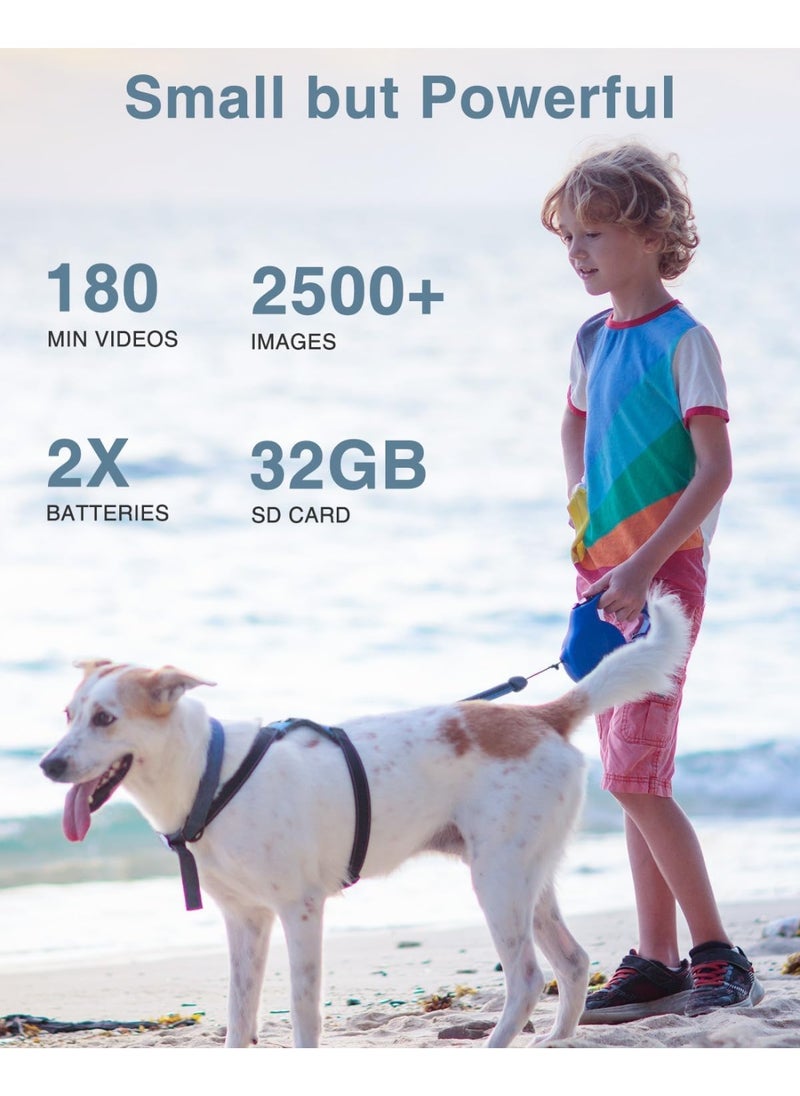 Halamine Digital Camera, FHD 1080P  Kids Camera,with 32GB Memory Card ，44MP Point Digital  Camera , Compact Small Camera for Kids (Black)  - Image 5