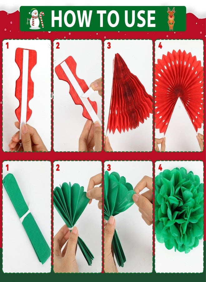 Justforjoyful مجموعة زينة لوحة إعلانات عيد الميلاد، زينة ثلاثية الأبعاد لسانتا كلوز للفصول الدراسية مع كرات ورقية، مراوح ورقية، مجسمات رجل الثلج والرنة، مناسبة لتزيين جدران وأبواب المدرسة، ولوازم حفلات الشتاء. - Image 4
