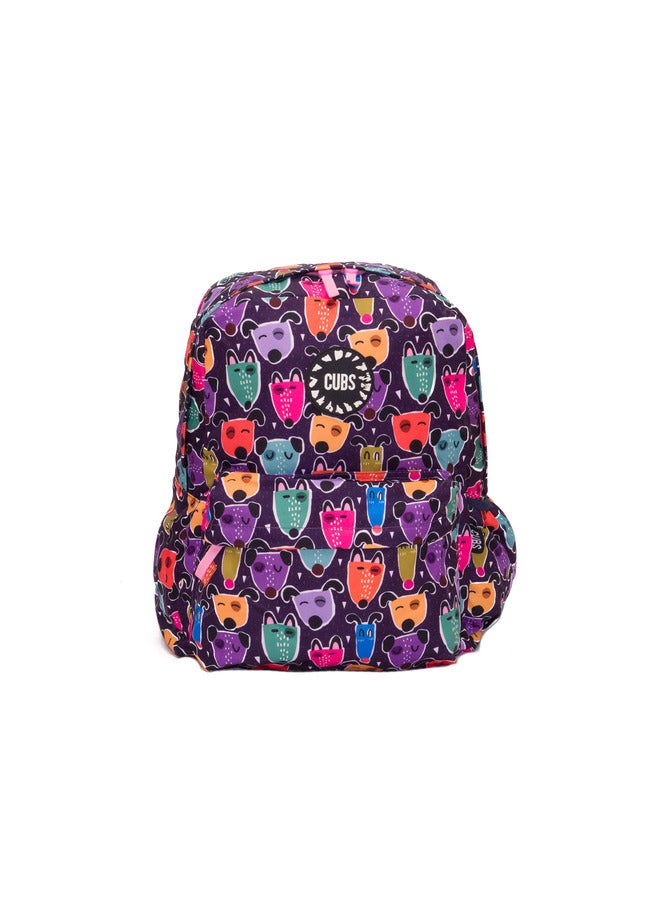 CUBS Dogs Print Waterproof Kids 28L Backpack With Zip Closure Ideal For 6-12 Years Age Group Compatible With 15 Inch Laptop - Image 1