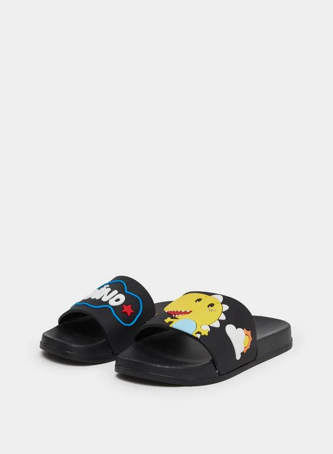 تايك تو Take Two Boys Graphic Print Slippers