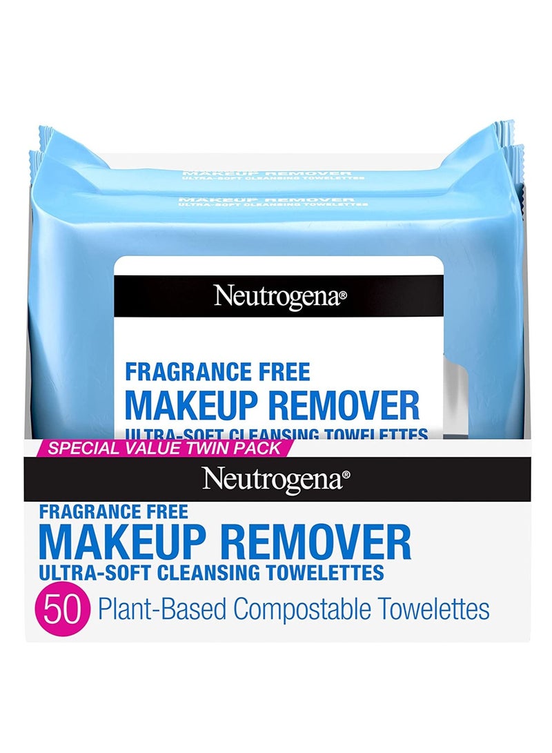 Neutrogena Neutrogena Makeup Remover Cleansing Face Wipes, Value Twin Pack, 25 Count - Image 1