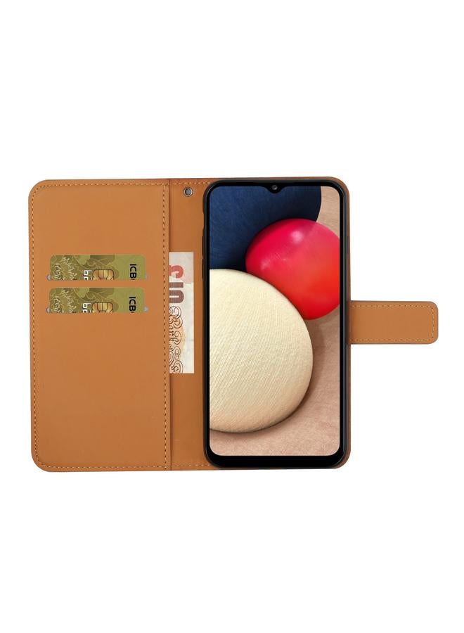 S-TOP Case For Samsung Galaxy A02s EU Version Ethnic Style Embossed Pattern Horizontal Flip Leather Case with Holder & Card Slots & Wallet & Lanyard - Image 5