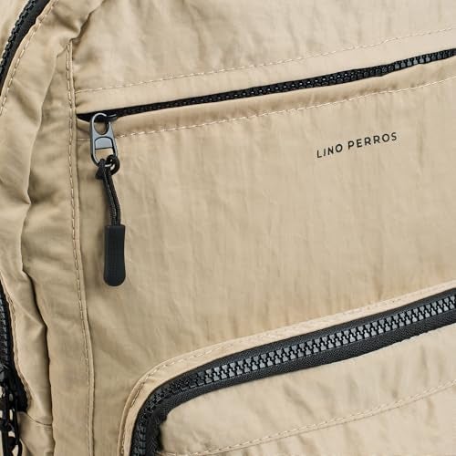 Lino Perros Pacman Utility Beige Backpack - Image 4