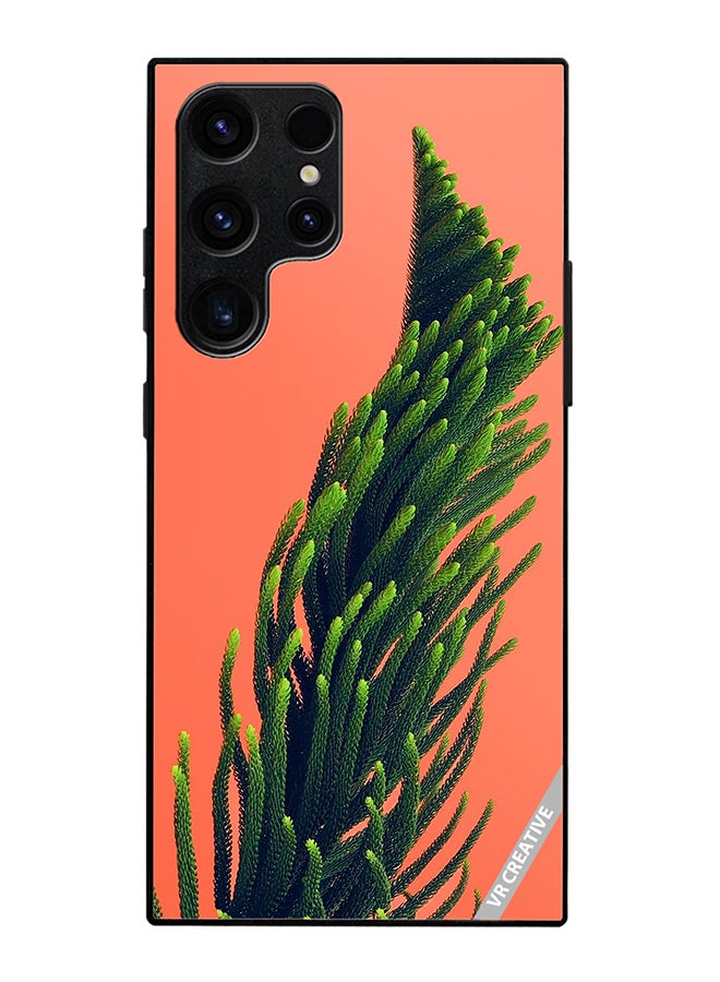 VR CREATIVE Protective Case Cover For Samsung Galaxy S25 Ultra Green Leafs Plant Poster Design Multicolour
