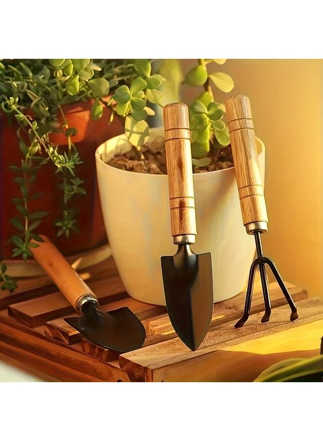 6pcs Heavy Duty Metal Garden Tool Set with Trowel Shovel Weeder Cultivator - Image 2