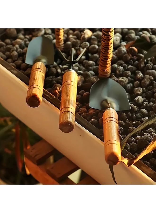 6pcs Heavy Duty Metal Garden Tool Set with Trowel Shovel Weeder Cultivator - Image 3