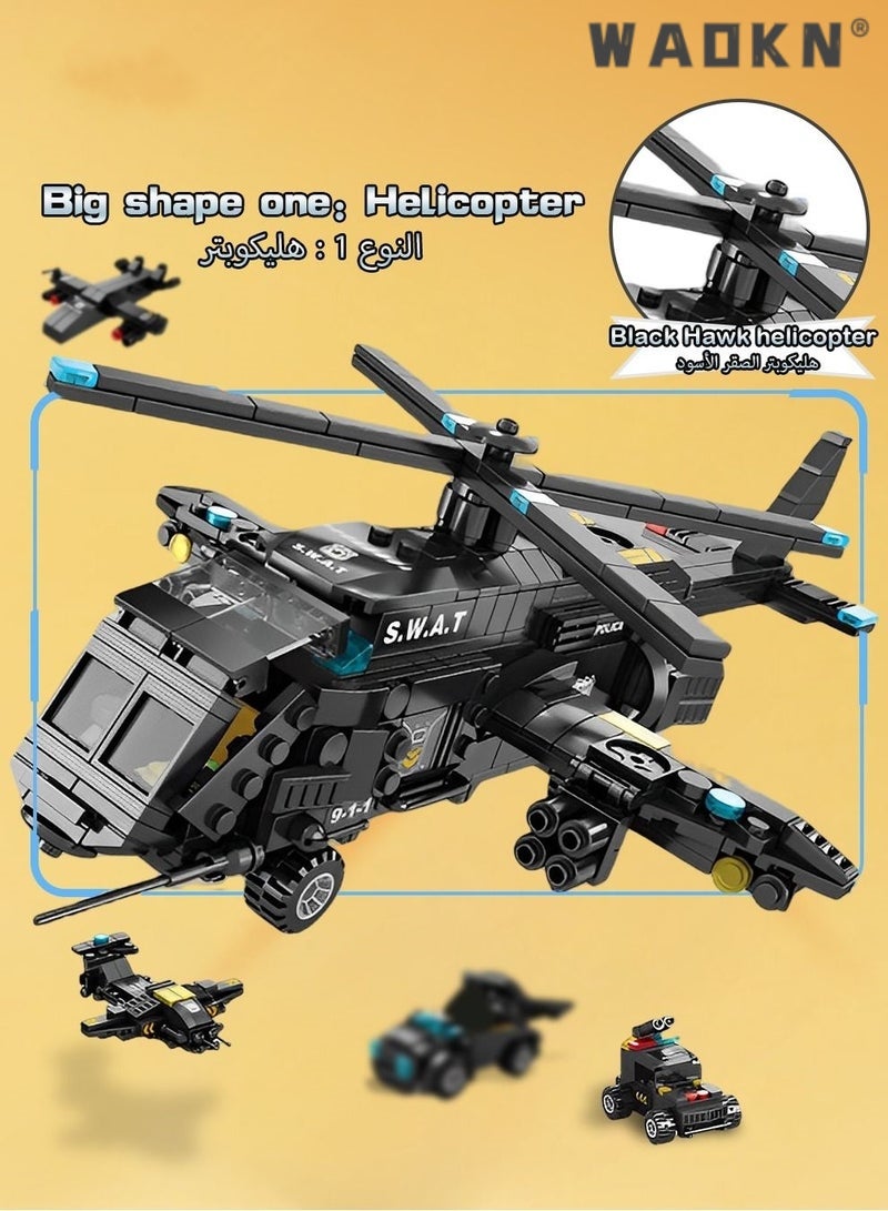 WAOKN Police Series Building Blocks,51 Variants And Transformable Robots,Widely Compatible,Kid Puzzle Toy - Image 5