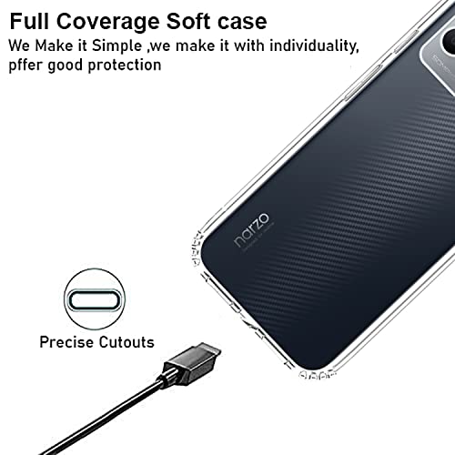 VIDO Transparent Back Case Cover for Realme Narzo 50 / Realme 8i (Soft & Flexible & Camera Protection Back Case) - Image 3