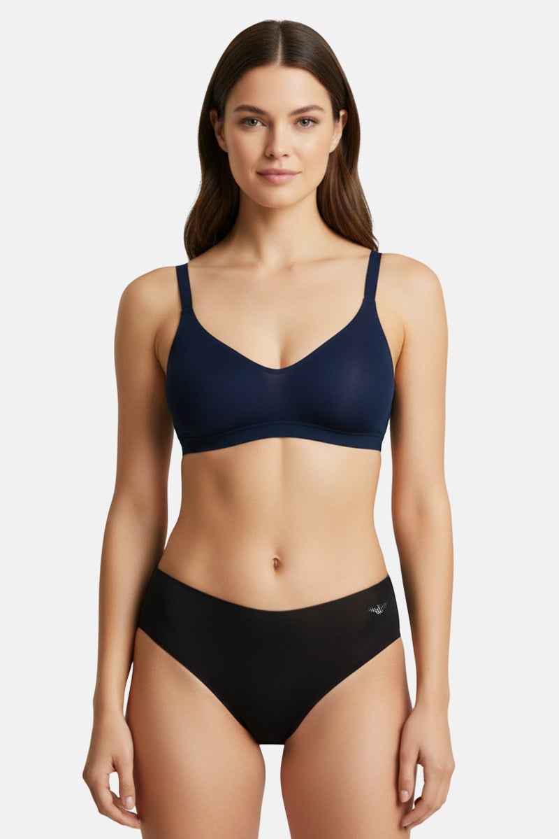 EMPORIO ARMANI Women Plain Pull On Panties, Black - Image 1