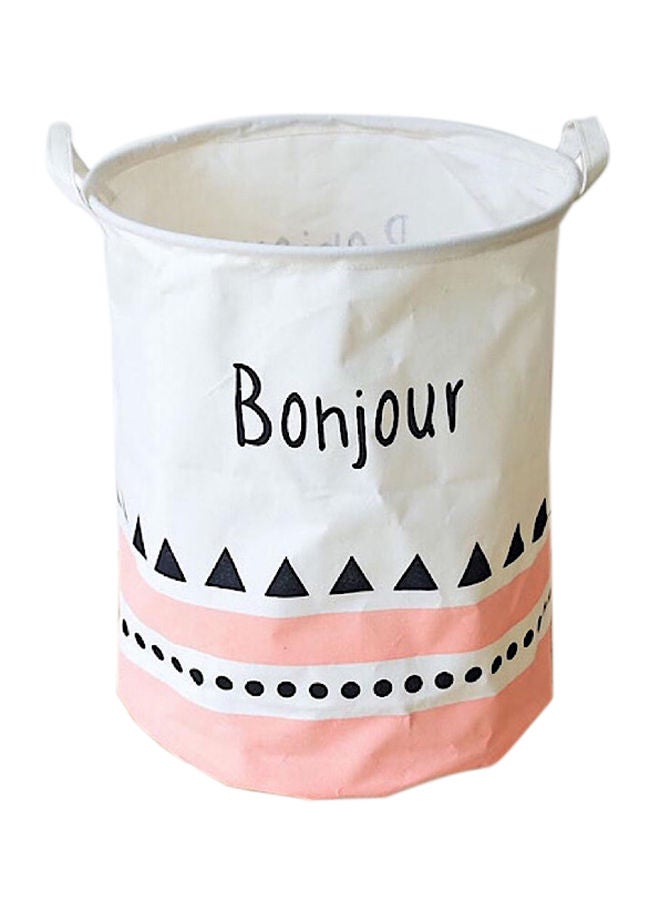 نيبمينينت سلة غسيل بتصميم يحمل كلمة "Bonjour" متعدد الألوان Standard - Image 1