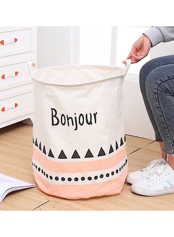 نيبمينينت سلة غسيل بتصميم يحمل كلمة "Bonjour" متعدد الألوان Standard - Image 2