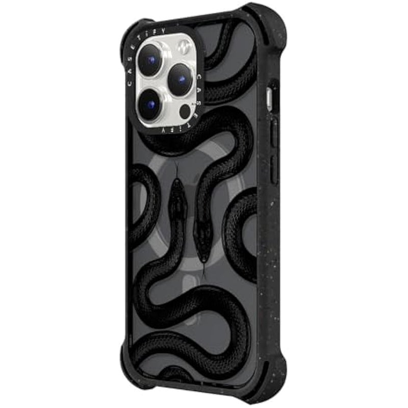 Casetify Bounce Case for iPhone 15 Pro 【6X Military Grade Drop Tested / 21.3ft Drop Protection/Compatible with Magsafe】 - Black Kingsnake - Triple Black - Image 5