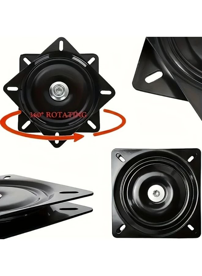 6 Inch Heavy Duty Swivel Chair Base Black 360 Degree Rotating Iron Caster Easy Installation - Image 3