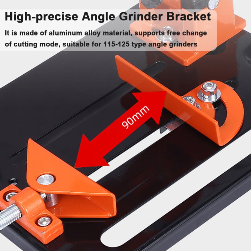 Angle Grinder Bracket Aluminum Alloy Stand 0-45 Degree Adjustable - High Accuracy Precise Cutting Grinder Holder for Metal Woodworking and 115-125 Grinder Compatible Tasks - Image 4