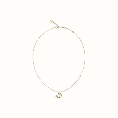 GUESS 16-18'' G Logo&Crys Charm Short Necklace 