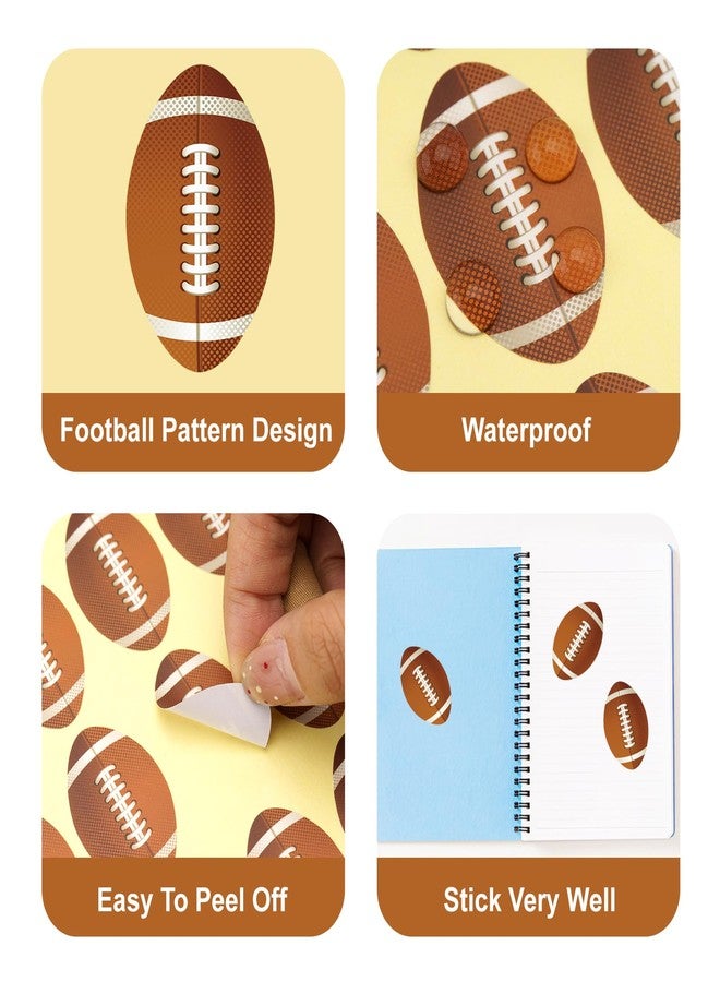 Anwyll 504Pcs Football Stickers - Football Helmet Stickers for Kid Reward Sports Ball Sticker Self Adhesive Football Shaped Team Sticker for Boy Girl Envelope Seal Card Gift Water Bottle Party Decor - Image 3
