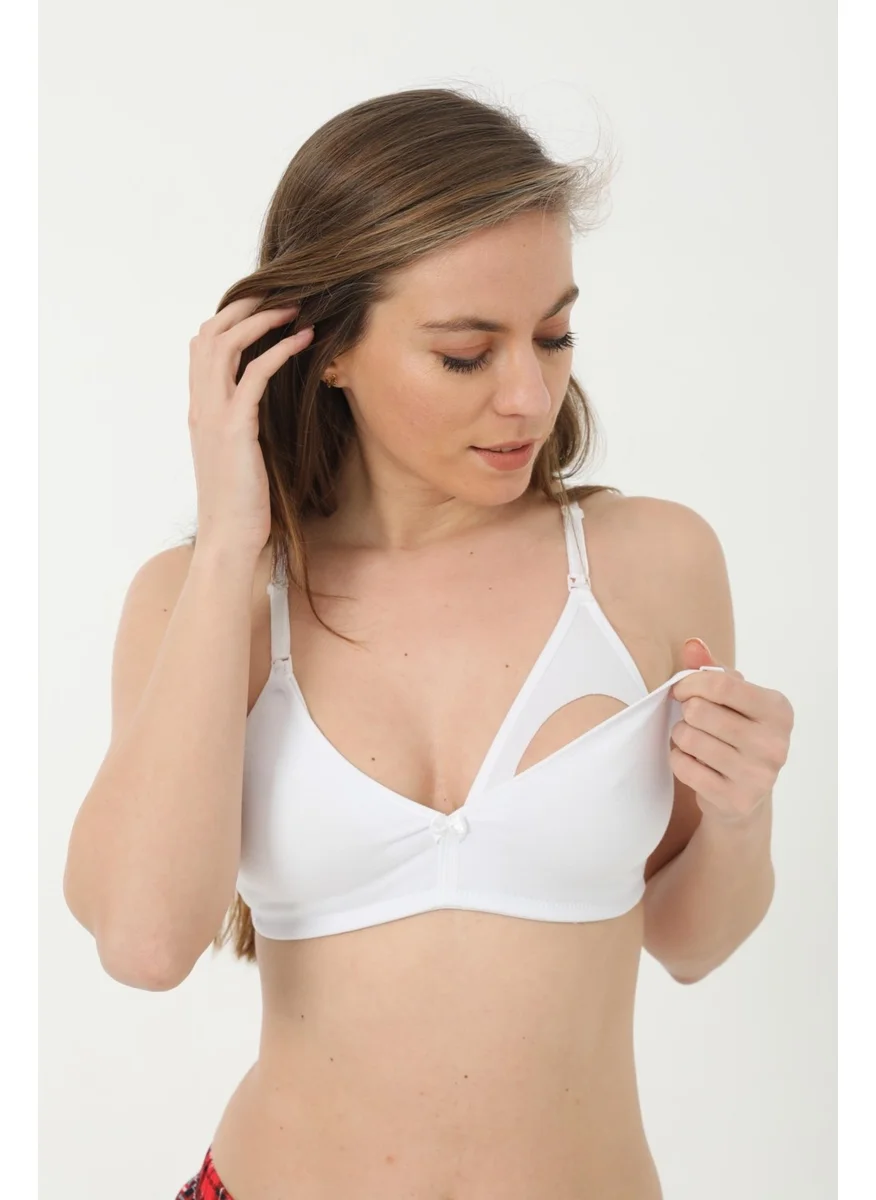 Arma Yıldız 3-Pack White Nursing Bra Cotton Lycra